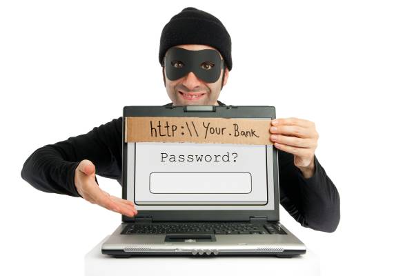 A hacker trying to phish passwords